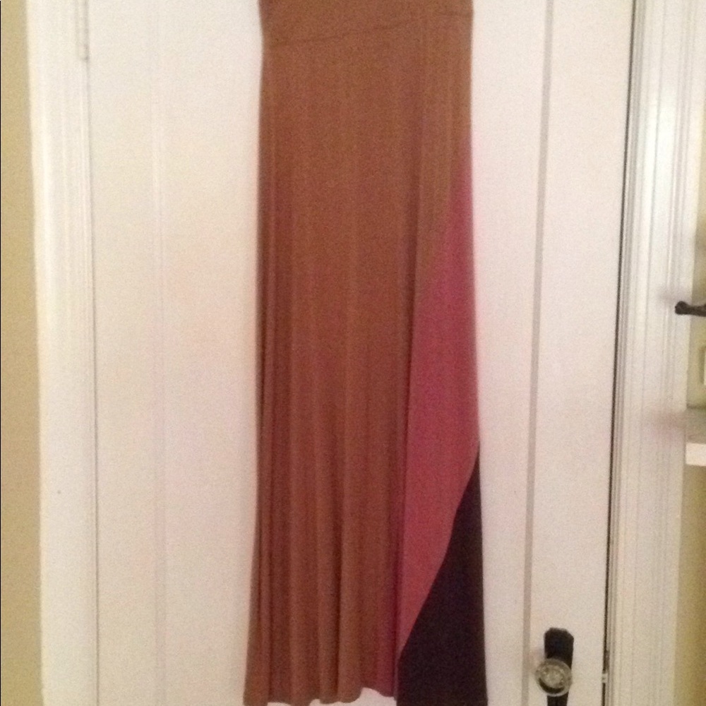 Tri-Color Bobeau Maxi Skirt